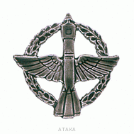 Эмблема петличная Космические войска (полевая)