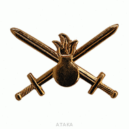 Эмблема петличная Сухопутные войска (повседневная нового образца)